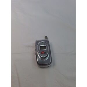 Audiovox CDM-8900 Virgin Mobile Flip Phone Silver Vintage 3G CDMA 65K Color LCD
